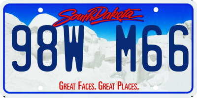 SD license plate 98WM66