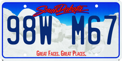 SD license plate 98WM67