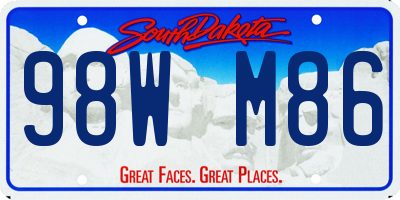 SD license plate 98WM86