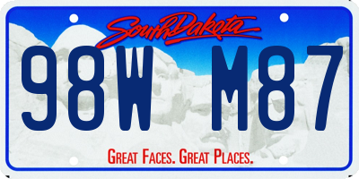 SD license plate 98WM87