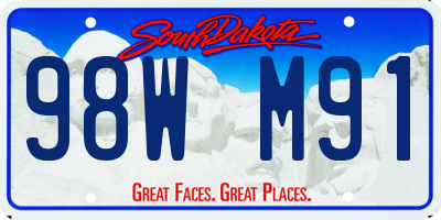 SD license plate 98WM91