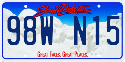 SD license plate 98WN15