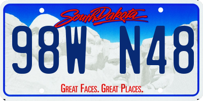 SD license plate 98WN48