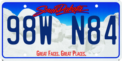 SD license plate 98WN84