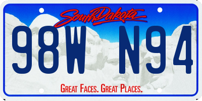 SD license plate 98WN94