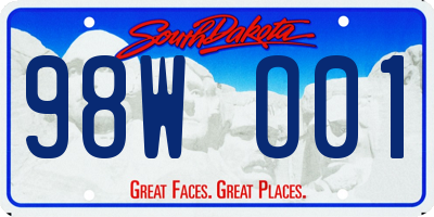 SD license plate 98WO01