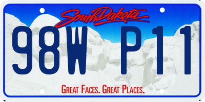 SD license plate 98WP11