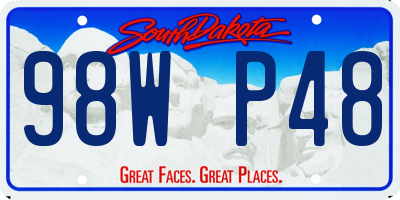 SD license plate 98WP48
