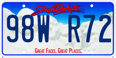 SD license plate 98WR72