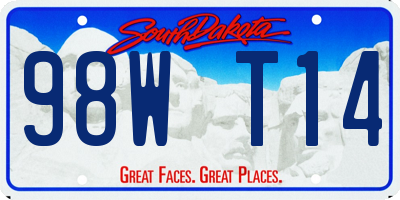 SD license plate 98WT14