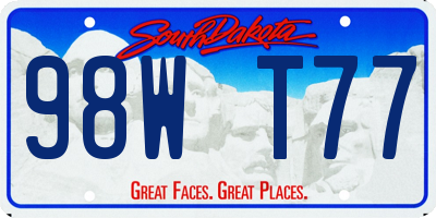 SD license plate 98WT77
