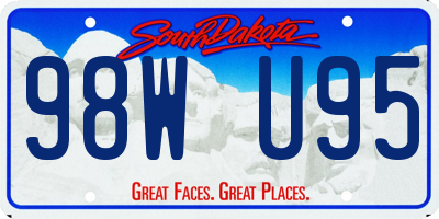 SD license plate 98WU95