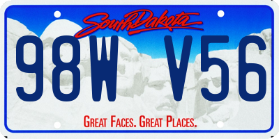 SD license plate 98WV56