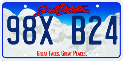 SD license plate 98XB24