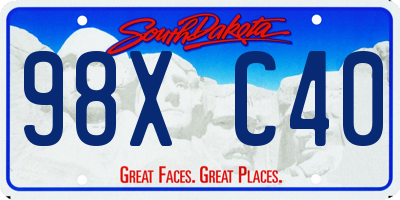 SD license plate 98XC40