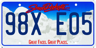 SD license plate 98XE05