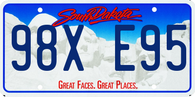 SD license plate 98XE95