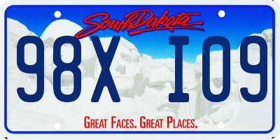 SD license plate 98XI09
