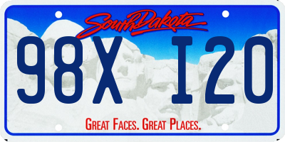 SD license plate 98XI20