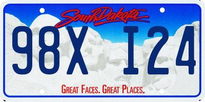 SD license plate 98XI24