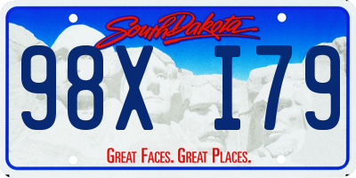 SD license plate 98XI79