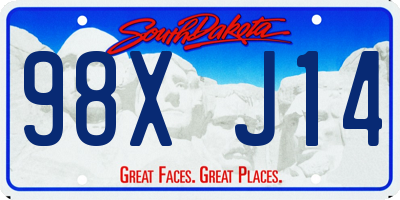 SD license plate 98XJ14