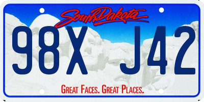 SD license plate 98XJ42