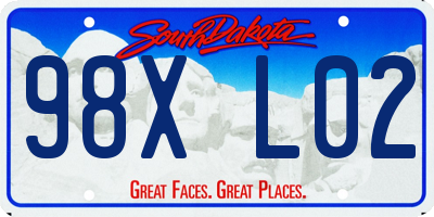 SD license plate 98XL02