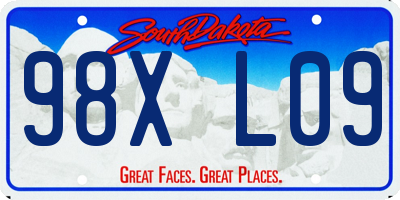 SD license plate 98XL09