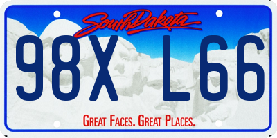 SD license plate 98XL66