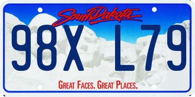 SD license plate 98XL79