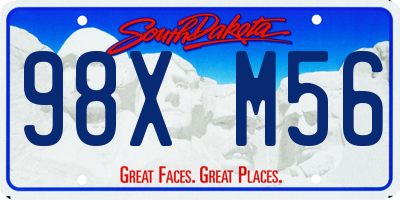 SD license plate 98XM56