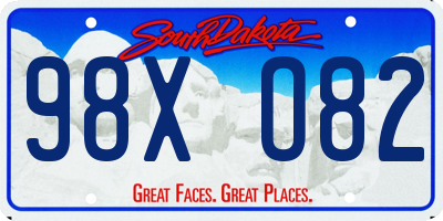 SD license plate 98XO82