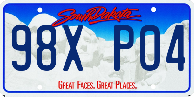 SD license plate 98XP04