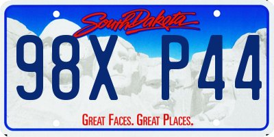 SD license plate 98XP44