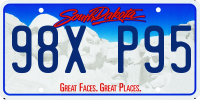 SD license plate 98XP95