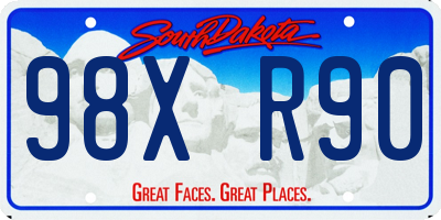 SD license plate 98XR90