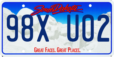SD license plate 98XU02