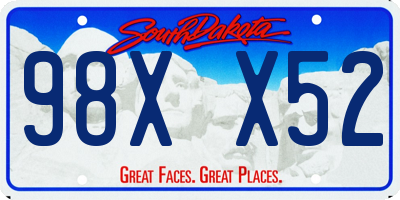 SD license plate 98XX52