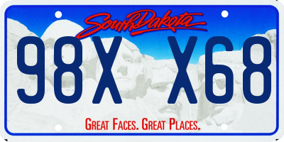 SD license plate 98XX68