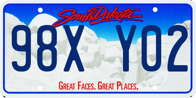 SD license plate 98XY02