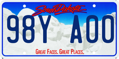 SD license plate 98YA00