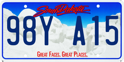 SD license plate 98YA15