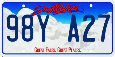 SD license plate 98YA27