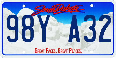 SD license plate 98YA32