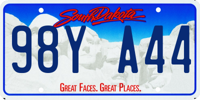 SD license plate 98YA44