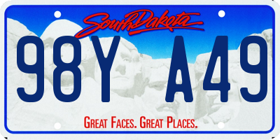 SD license plate 98YA49