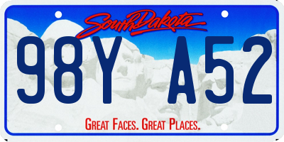 SD license plate 98YA52