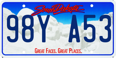 SD license plate 98YA53