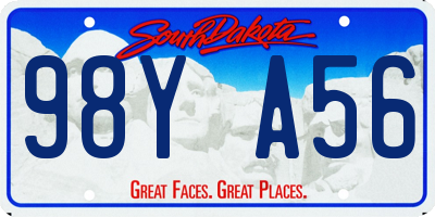 SD license plate 98YA56